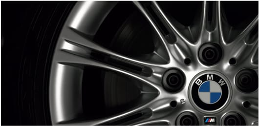 Close up of an alloy wheel of a BWM