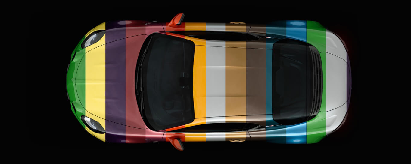 multi-coloured alpine car image