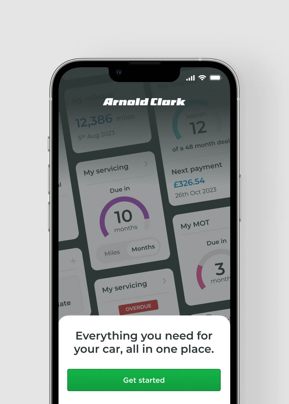 Visual of create an account screen