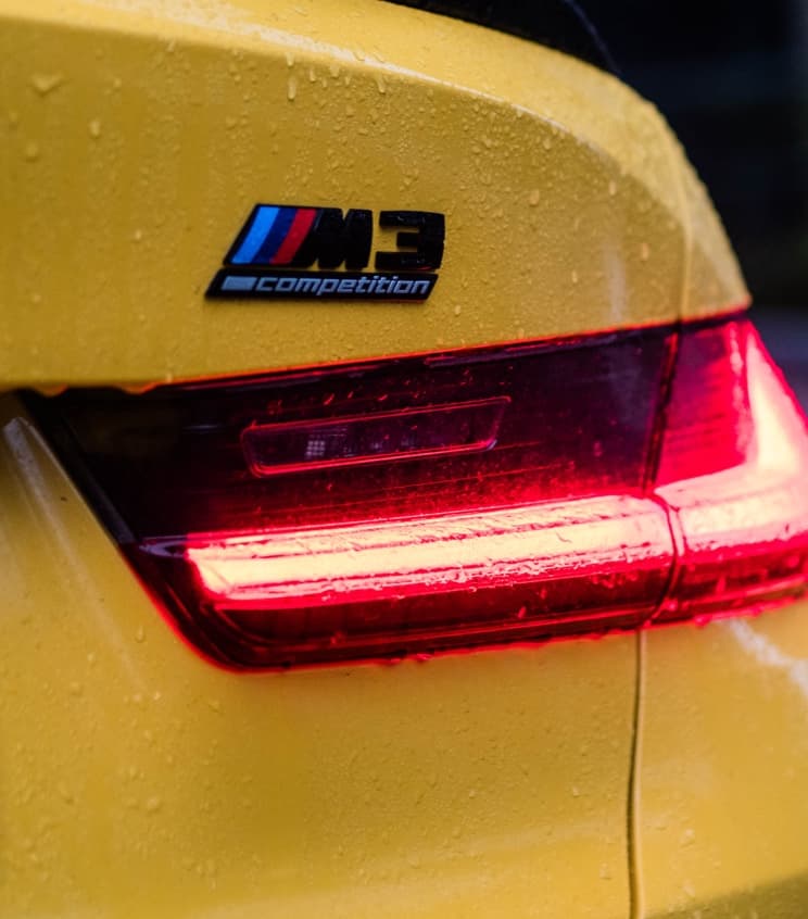 BMW M3 rear light close up