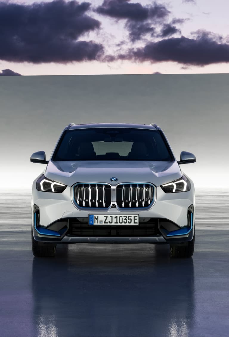 Front exterior view of the BMW iX1