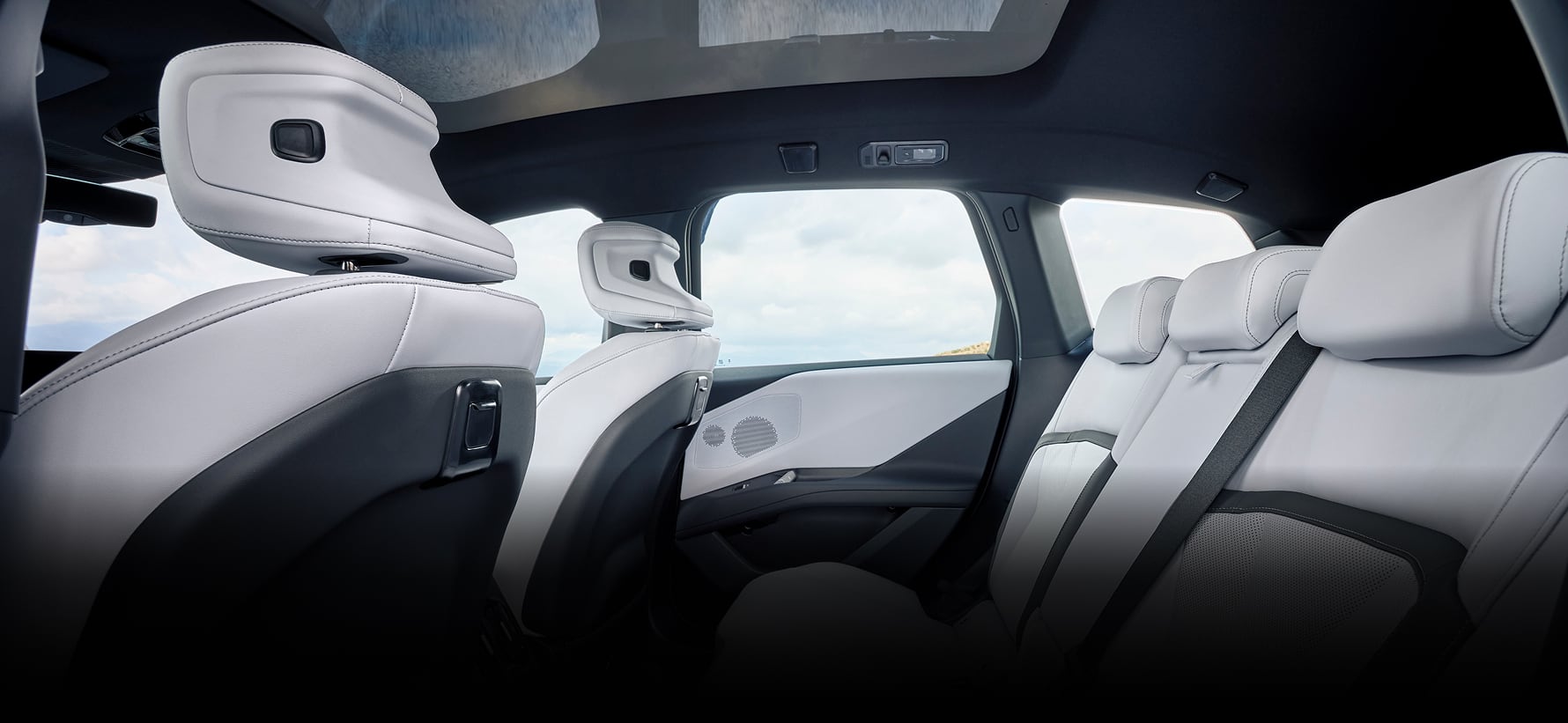 Side view of BMW iX3 interior