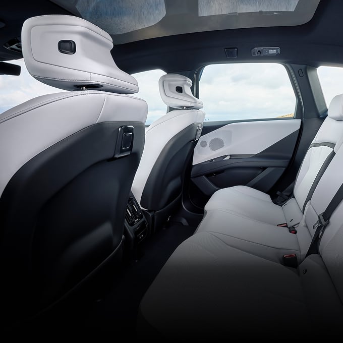 Side view of BMW iX3 interior