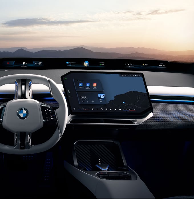 Interior view of BMW iX3