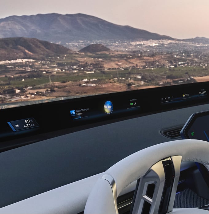 Close up view of BMW Intelligent Personal Assistant