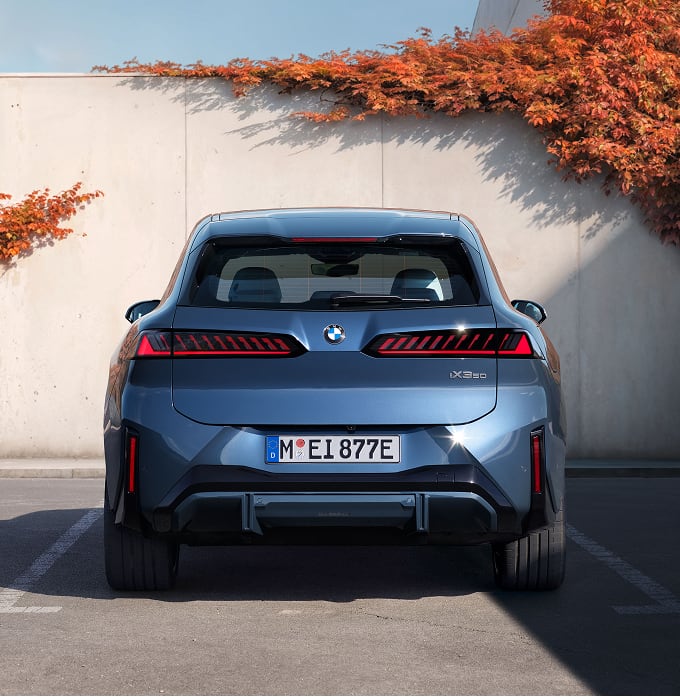 Rear view of BMW iX3