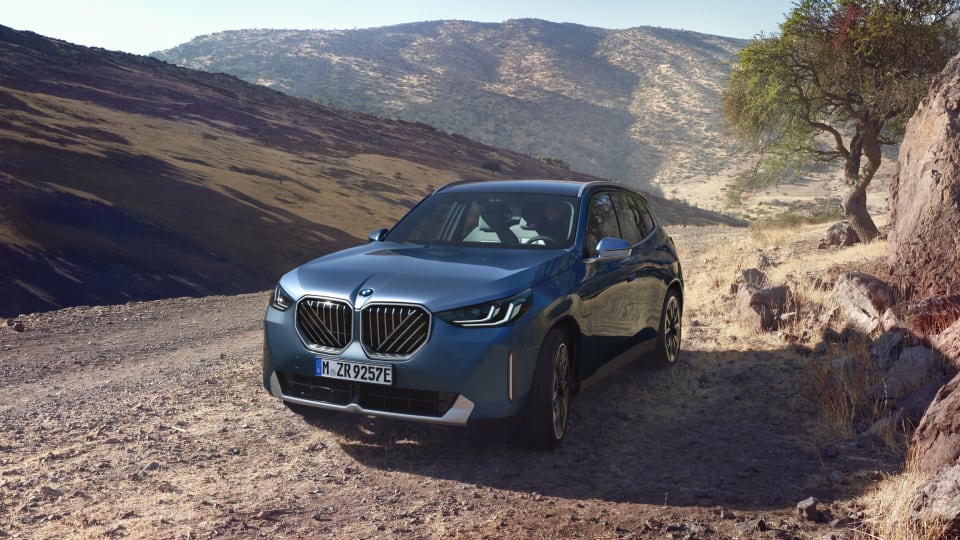 Front angled view of BMW X3