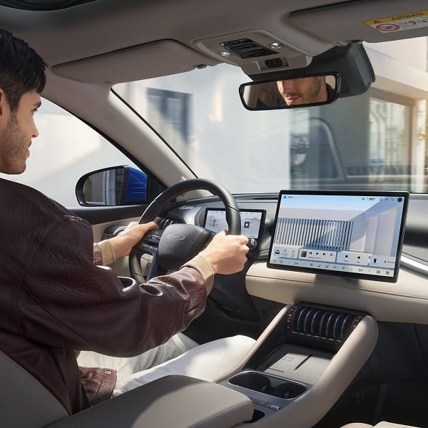 Person driving BYD ATTO 3
