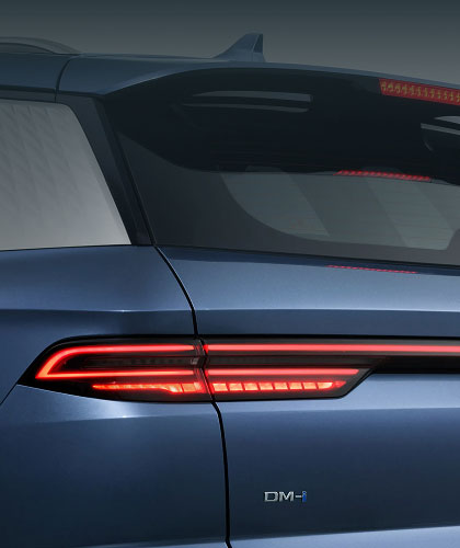 Close up of rear LED lights