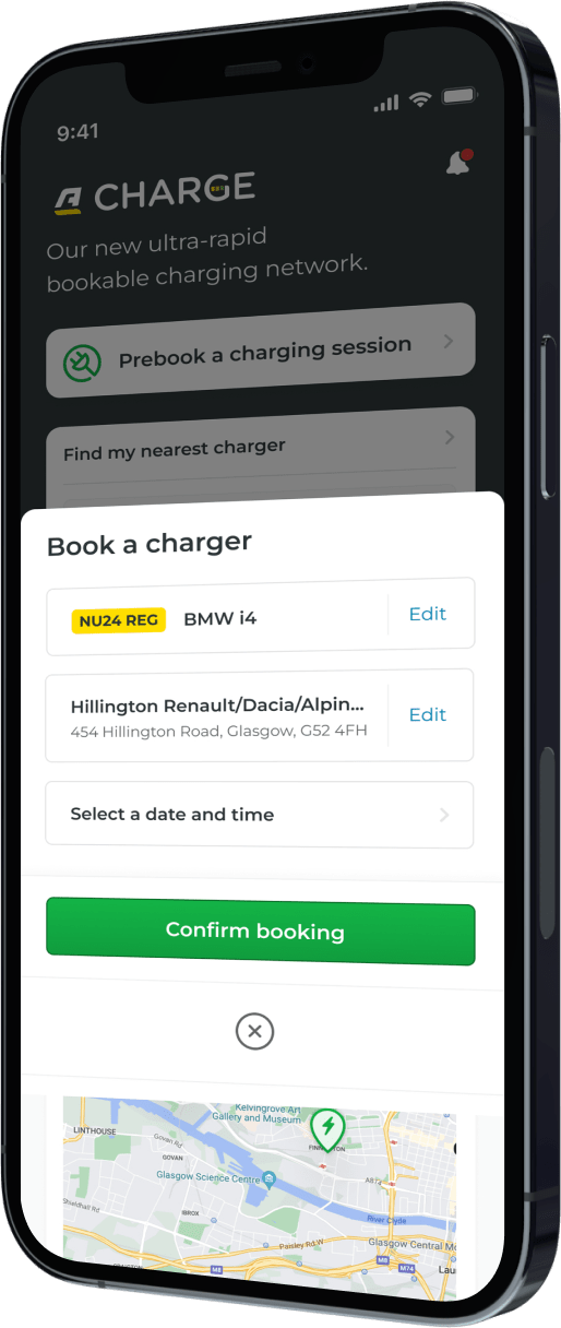 Arnold Clark Charge App on iPhone