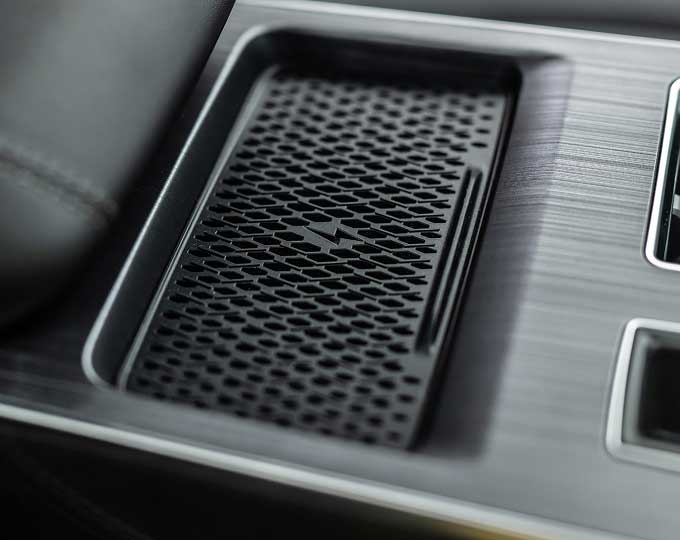 Close up wireless phone charging pad