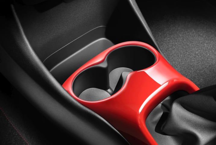 Shot of the Citroen C1 cupholders
