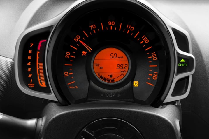The Citroen C1 speedometer