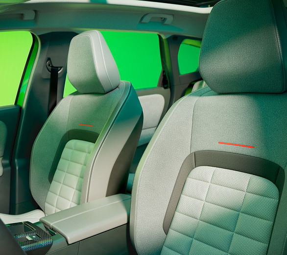 Interior view of Citroën C5 Aircross showing the comfortable front seats