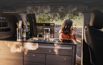 Interior shot of Citroën Holidays Kitchen area