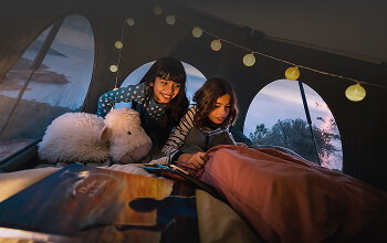 Interior shot of Citroën Holidays sleeping area
