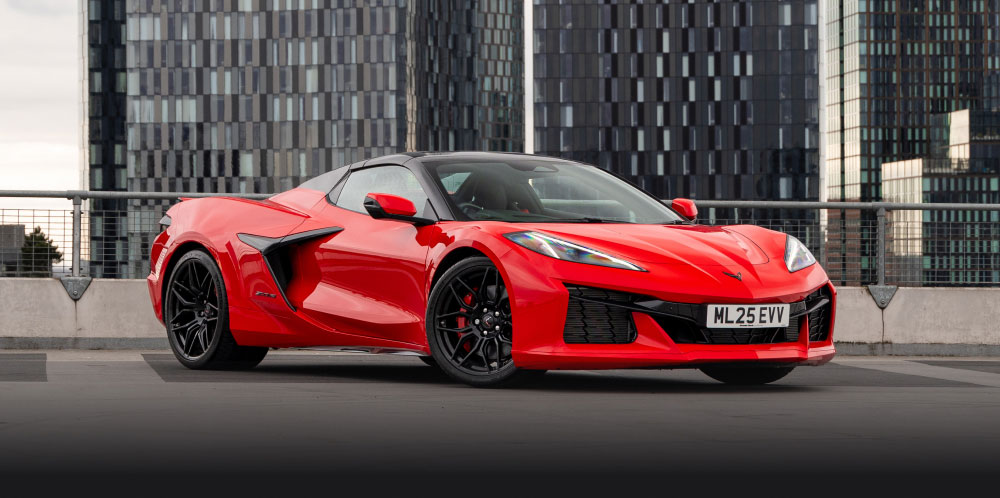 Red Corvette side on