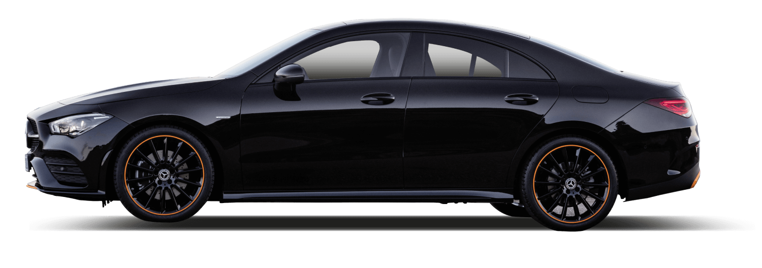 Black Mercedes CLA Coupé