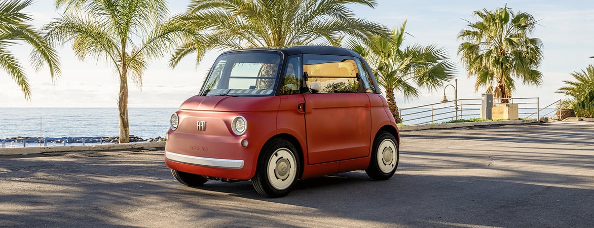Fiat Topolino parked by the seaside