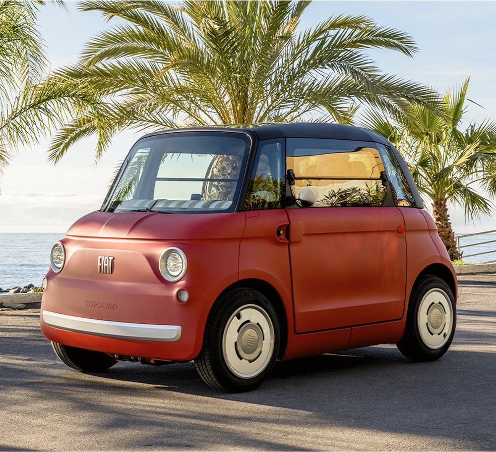 Fiat Topolino parked by the seaside
