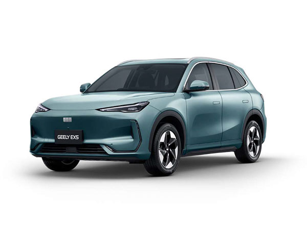 Geely EX5 Pro in light metallic blue