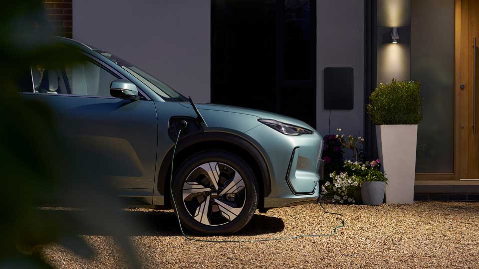 Close up of Geely being charged