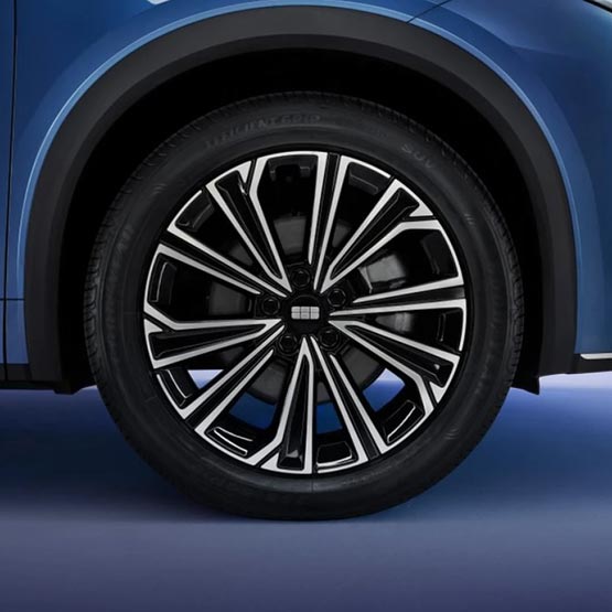 Close up of Geely Starray front alloy wheel