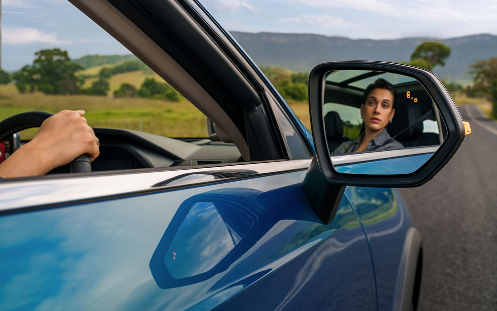 GWM Haval Jolion blind spot warning in mirror