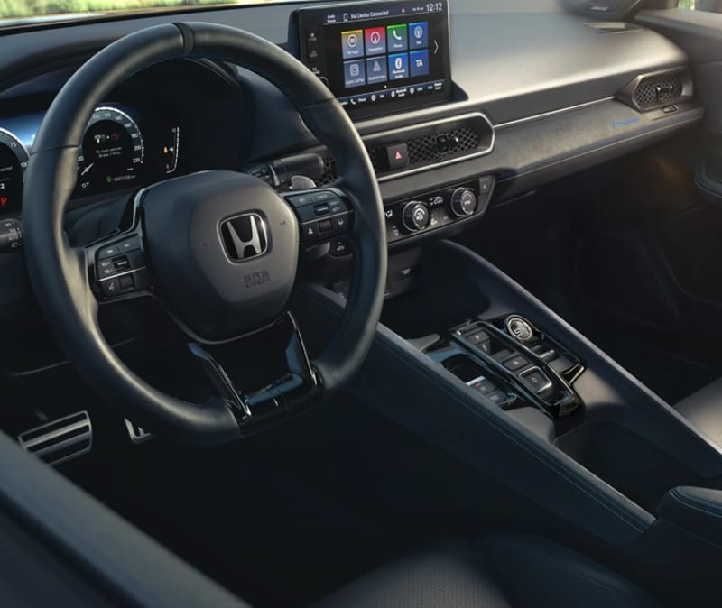 Interior view of Honda Prelude from Drivers side