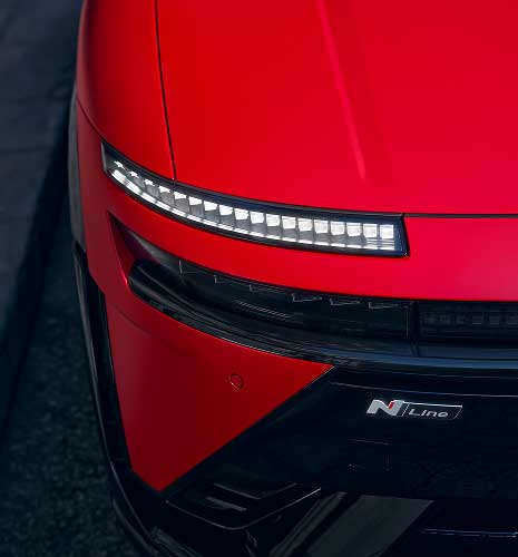 Close up of Hyundai IONIQ 3 front LED light