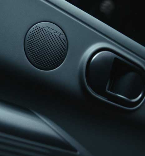 Close up view of BOSE speaker