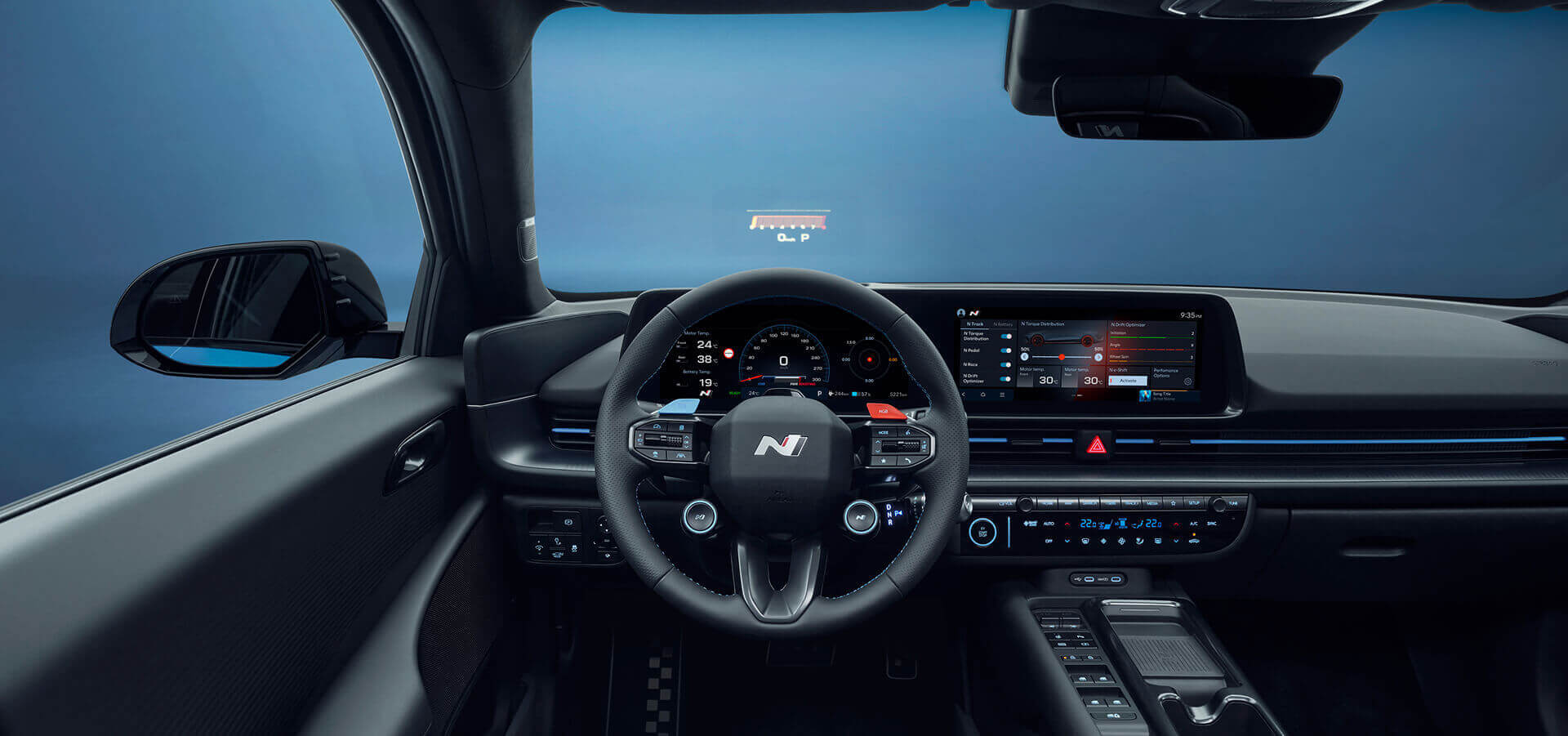 Interior dash shot of Hyundai IONIQ 6 N