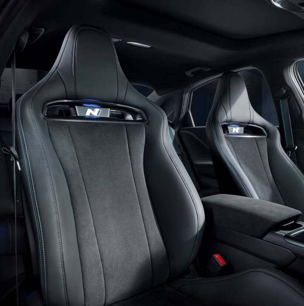Interior seat shot of Hyundai IONIQ 6 N