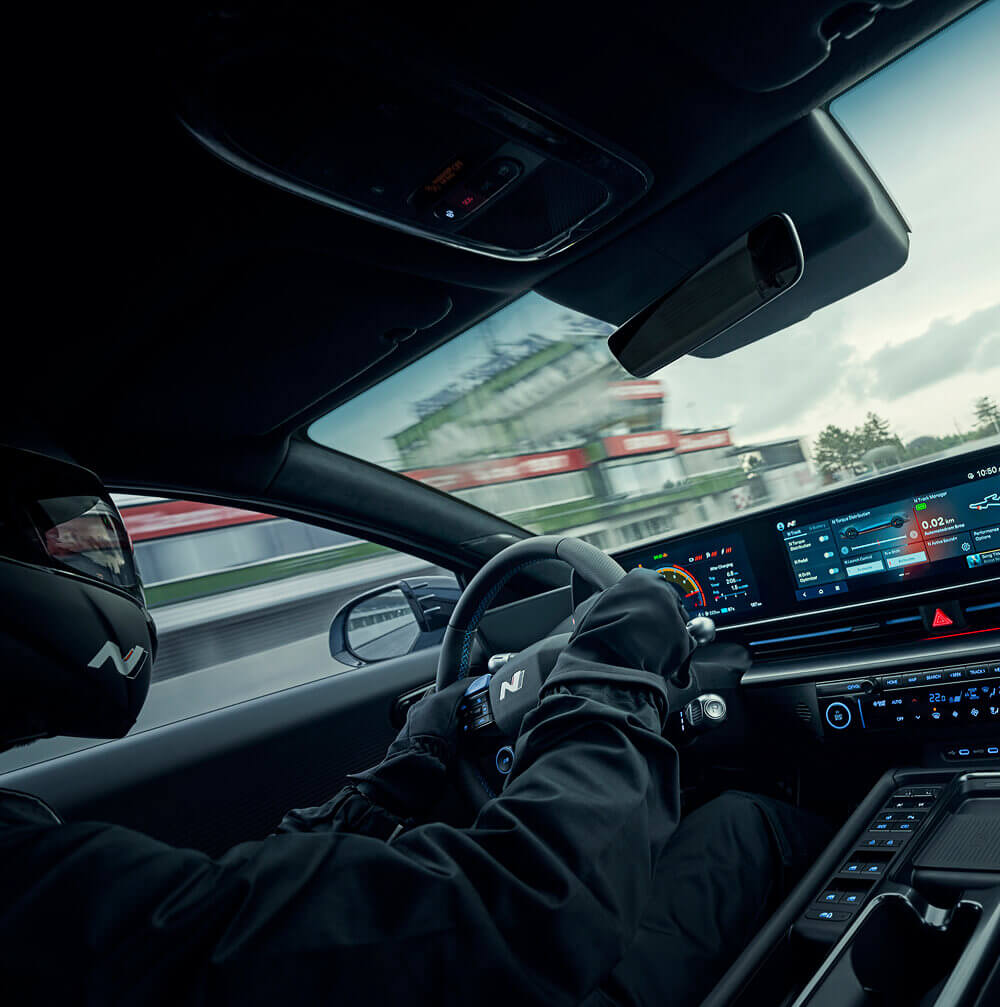 Hyundai IONIQ 6 N interior driving shot