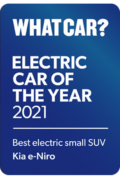 'What car?' Electric car of the year 2021. Best electric small SUV. Kia e-Nero