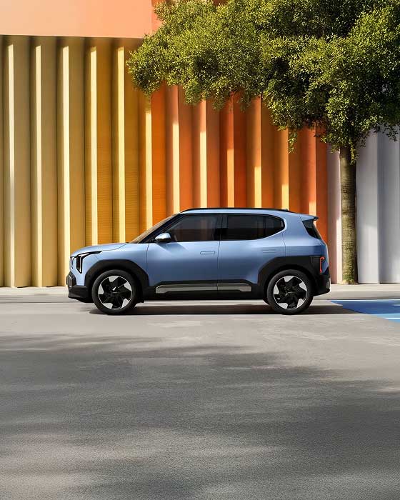 Side-on view of the KIA EV2