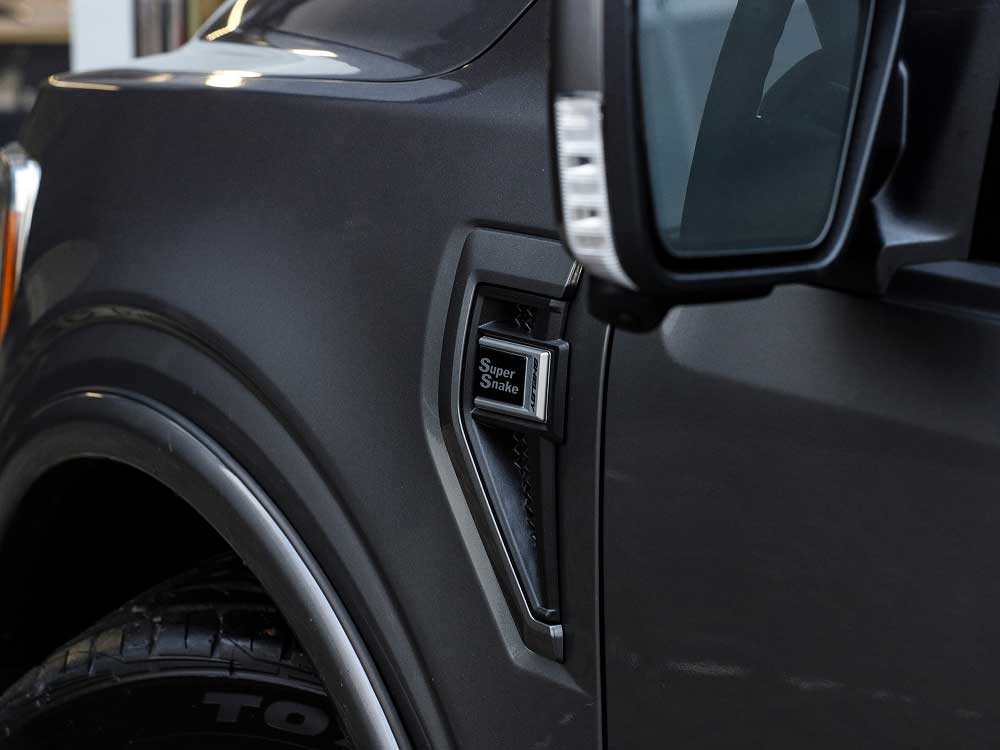 F150 Super Snake front vent with Super Snake logo