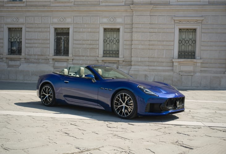 Front angled view of Maserati GranCabrio