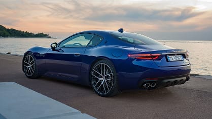 Rear side view of Maserati Granturismo