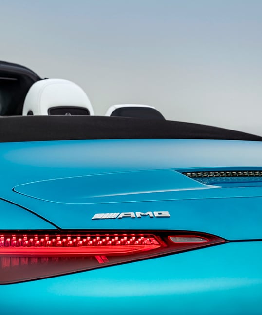 Close up rear view of the Mercedes AMG-SL rear lights