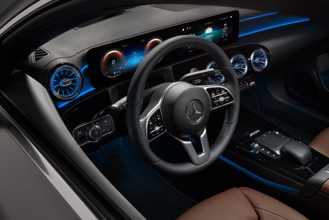 Steering wheel of Mercedes-Benz CLA