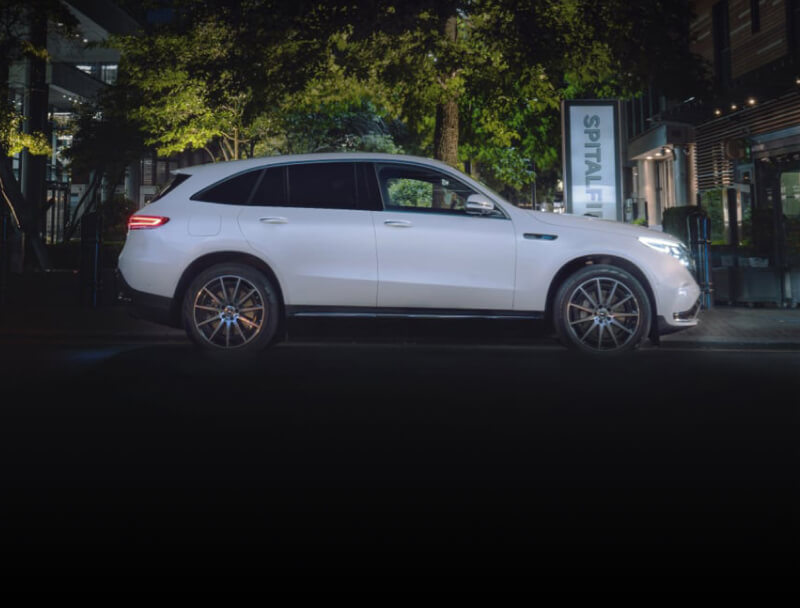 Side view of Mercedes-Benz EQC