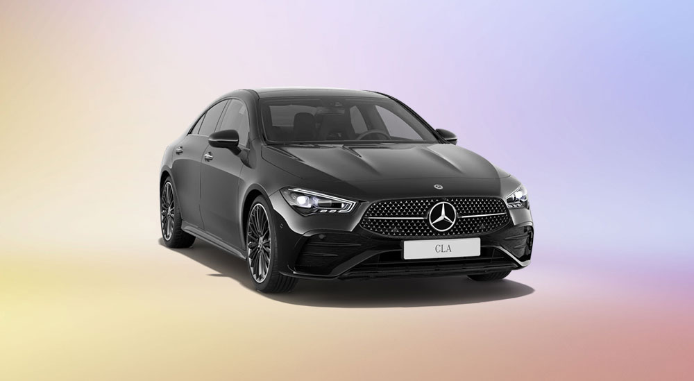 Mercedes-Benz CLA coupé in gradient background