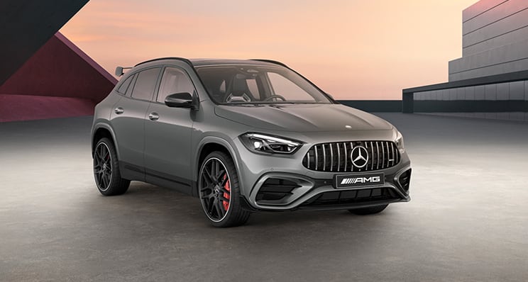 The Mercedes-AMG GLA 45 S SUV.