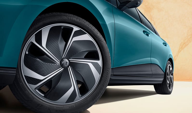 MG4 Wheels and Side of Car