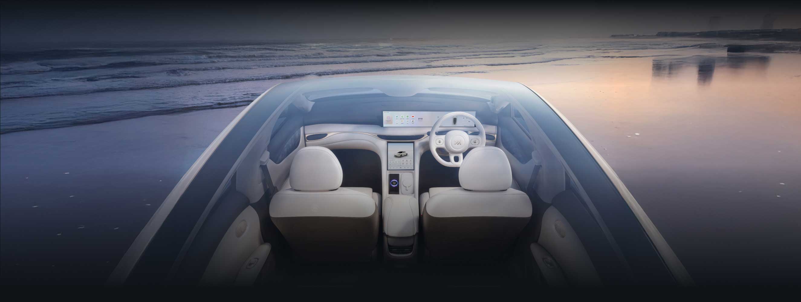 Top view of the MG IM6 showing interior through panoramic roof