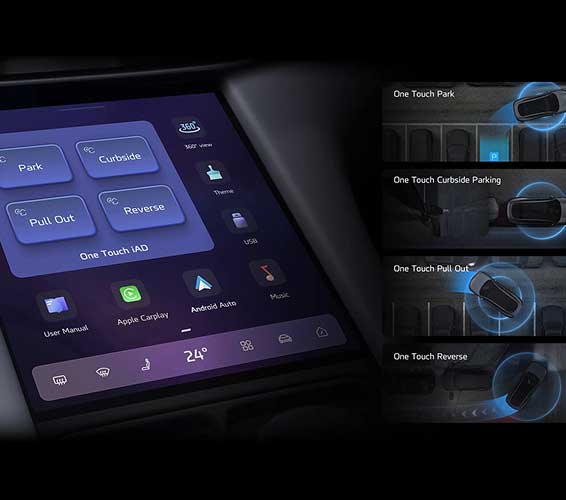 Close up of iAD user interface