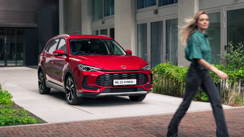 MG SUV parked on driveway