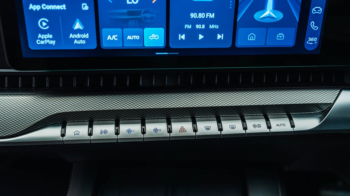 MGS9 Entertainment system and control buttons