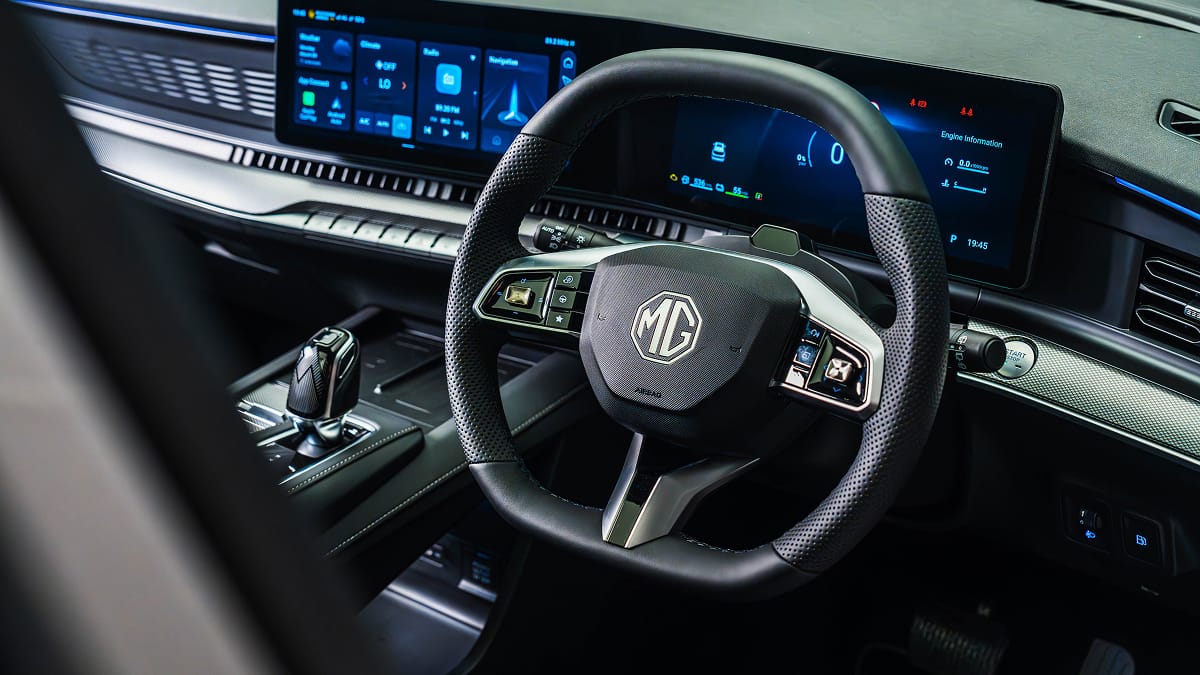 Angled view of MGS9 interior